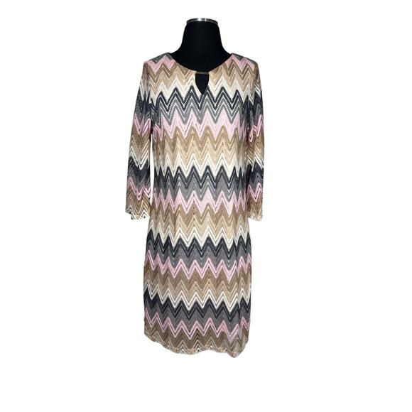 Tacera Dresses & Skirts - Tacera Unconditional Lace Overlay Bell Sleeve Crochet Dress Sz L Party Cocktail